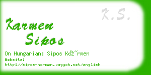 karmen sipos business card